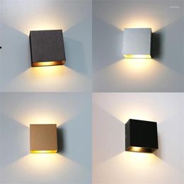 Wandlamp 6W 12W Lampada LED Aluminium Light Rail Project Square Bedide Room slaapkamerlampen Arts