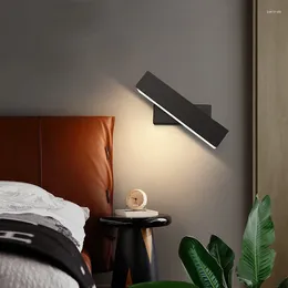 Lámpara de pared 6W 8W Luz LED interior Simplicidad moderna Blanco Negro Accesorio Pasillo Pasillo Al lado de Aplique de lectura