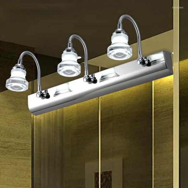 Lámpara de pared 6W/9W LED SMD 5730 Apliques Accesorio de luz Acrílico Espejo de baño Tocador delantero Tubo flexible Dormitorio Inodoro