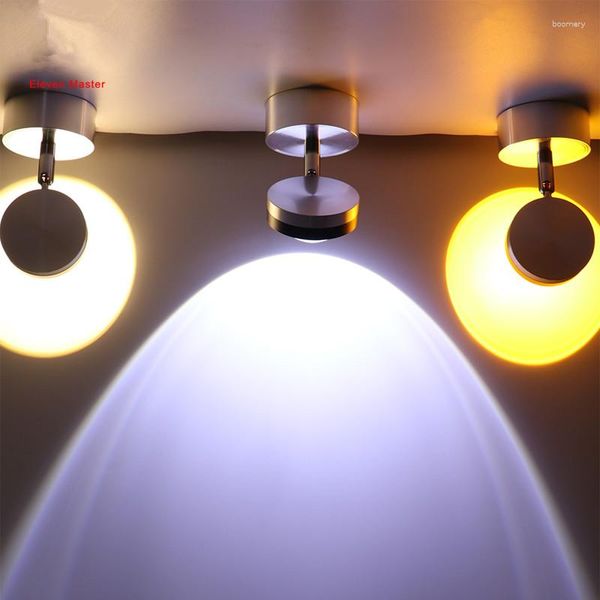 Lámpara de pared 6W RGB colorido LED arriba abajo iluminación fiesta decoraciones de fondo Sconce Crystal Spotlight interior 85-265V