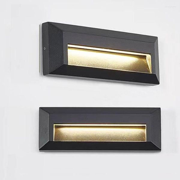 Lámpara de pared de 6W, resistente al agua, montada en superficie, luz LED para escaleras, esquina exterior para jardín, balcón, Villa, pasillo, valla, decoración de porche