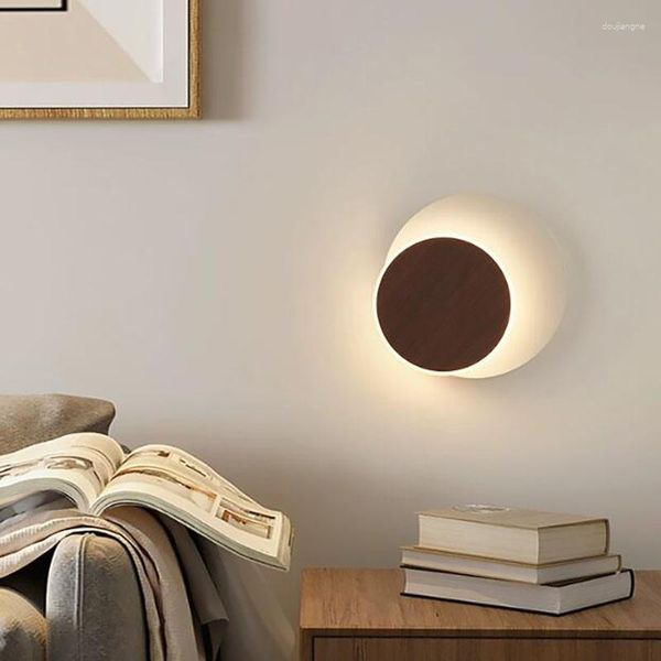 Lámpara de pared 7W LED Dormitorio creativo moderno Luz Interior Girar Sala de estar Comedor Pasillo Decoración Iluminación