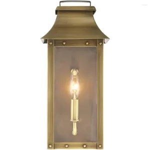 Lampe murale 8413AB |Vintage massif en laiton un léger lanterne à note humide à dalmage