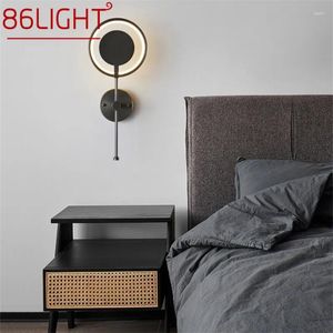 Lampe murale 86 LIGHT MODERNE LASS LED 3 couleurs vintage Creative Black Bed Sronce Light for Home Bedroom Living Room Decor