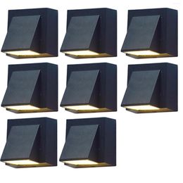 Wandlamp 8X 3W Modern Minimalistisch Creatief Buiten Waterdicht LED Tuin Deurlamp Balkon Warm Wit