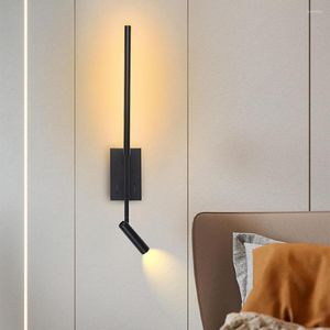 Wandlamp 9 3W verstelbare creatieve nachtkastje lange LED-lampen met leesspot gangpad trap slaapkamer licht