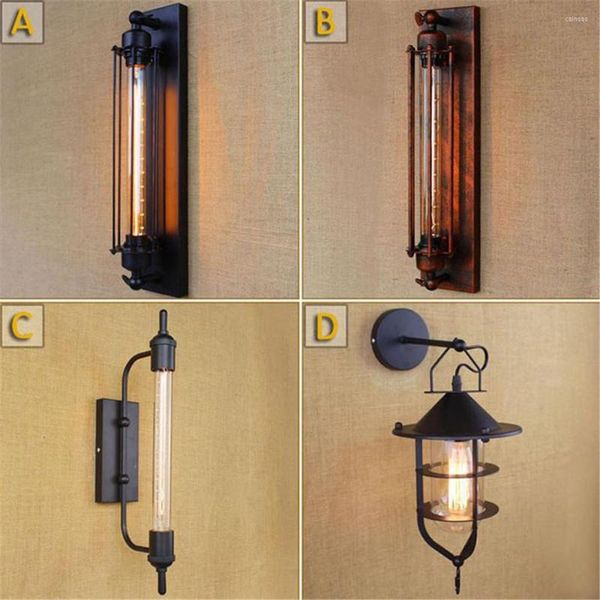 Lampe murale AC110V 220V Steampunk T30 Edison Bulb Lampes Art Deco Vintage Picherons Home Lighting Decorative Light Luz