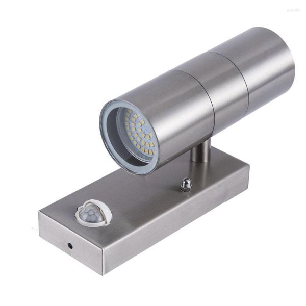 Lámpara de pared AC220V AC240V Sensor de movimiento Pir Led Iluminación de paisaje al aire libre