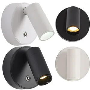 Muurlamp verstelbaar licht USB oplaadbaar 1800 mAh moderne Noordse armatuur COB 3W LED voor slaapkamer woonkamer