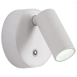 Muurlamp verstelbaar licht USB oplaadbaar 1800 mAh bedleeslezing Cob Touch Control 3W warm voor slaapkamer woonkamer