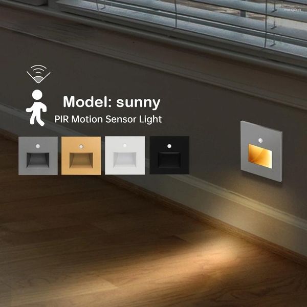 Lampe murale Asle Piedlights Capteur encastré Salon Light Sensitive Plaignage Généralités Smart Floor El Corner Étapes