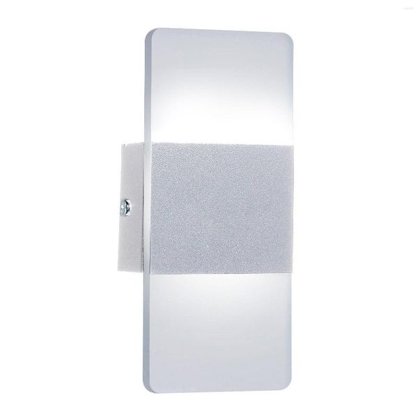 Applique murale en aluminium lumière LED haut et bas pour chambre salon couloir côté éclairage Rectangle chevet