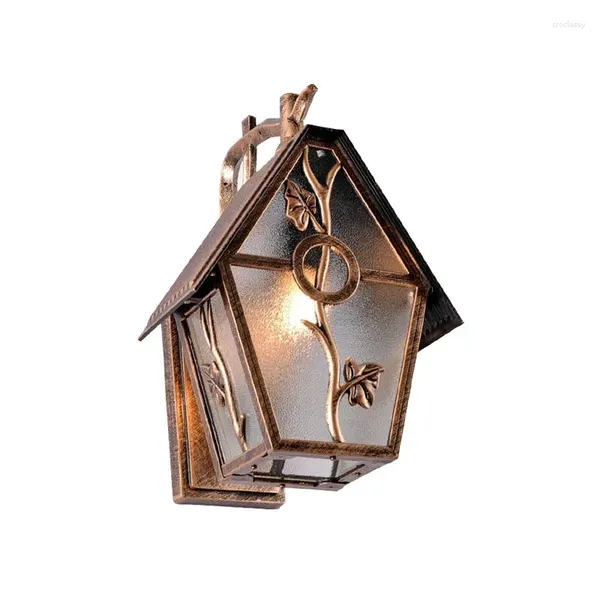 Applique murale en aluminium et acrylique de style européen rétro LED lumières extérieures villa balcon lampes de jardin étanche