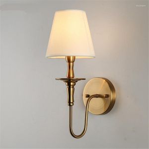 Applique Pays Américain Bronze Lampes Chambre Chevet Salon Européen Coude Appliques à une tête Lumières Loft Déco Luminaires