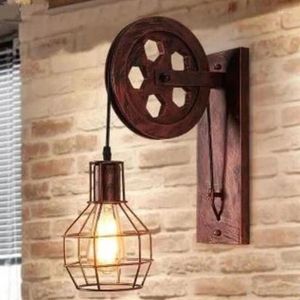 Wandlamp Amerikaanse Retro Creatieve Ijzeren Kunst Lichte Slaapkamer Woonkamer Restaurant Studie Verlichting El Cafe Gang Lampen Armatuur