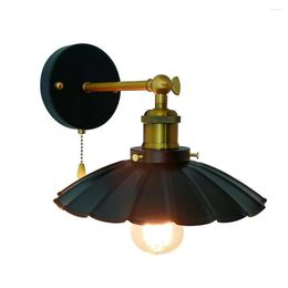 Wall Lamp American Retro Light Loft Iron aanpas SCONCE met schakelarmatuur voor woonslaapkamer bedkamer thuis decor luminaria