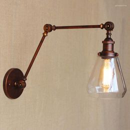 Wandlamp Amerikaanse stijl Loft Industriële Led Retro Ijzeren Glazen Verlichting Voor Huisverlichtingsarmaturen Arandelas Para Parede