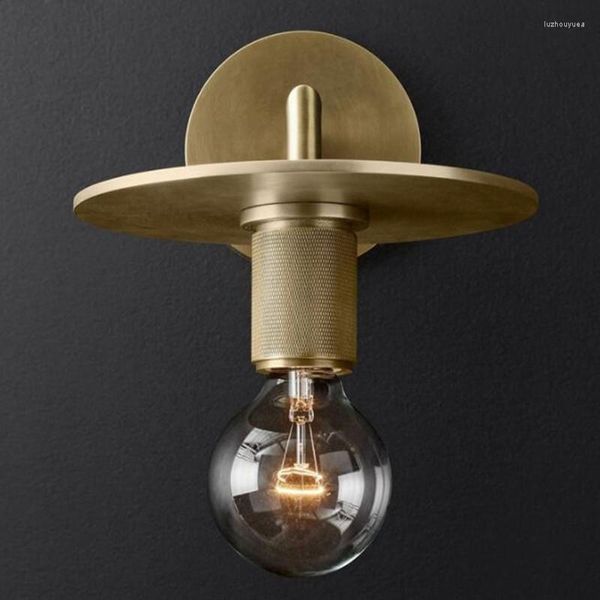 Lámpara de pared de estilo americano, luz Vintage, espejo de baño, habitación delantera, pasillo, norte de Europa, apliques de viento industriales Retro modernos