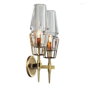 Wandlamp Amerikaanse Vintage Lampen Eenvoudige Hoge Kwaliteit Blaker Gouden LED E14 Gloeilamp 85-265 V Eenvoudig te installeren Gemonteerd
