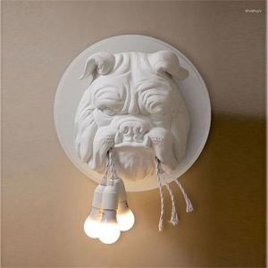 Wall Lamp Animal Resin Dog Decorative LED Lights Living Room Corridor Aisle Background Lamps Indoor Lighting Fixtures