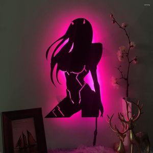 Wandlamp Anime Silhouet Licht Nul Twee Darling In De Franxx Voor Home Decor Plaques Verjaardagscadeau Code 002 Manga