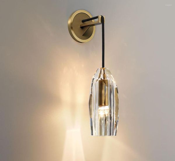 Lámpara de pared, iluminación de baño antigua, cristal moderno, fontanería Industrial, decoración coreana para habitación, velas para dormitorio, lectura