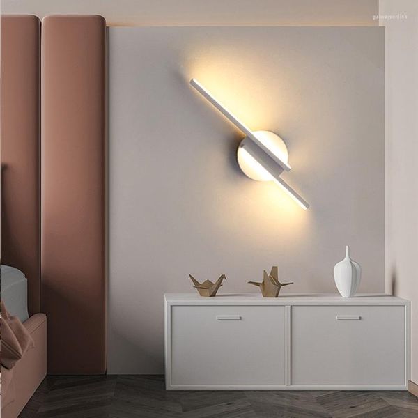 Lámpara de pared Polea de madera antigua Led Hexagonal Dormitorio Decoración Apliques inalámbricos Diseño mural