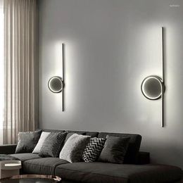 Lampada da parete Arte lunga moderna Luci a LED Soggiorno Sala da pranzo Camera da letto Comodino Portico Corridoio Sconce Illuminazione per interni Lampara