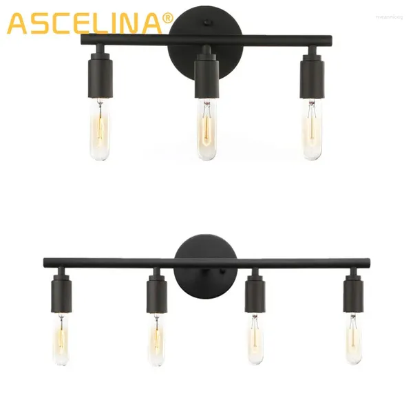 Lámpara de pared Astelina Estilo americano Mirror delantero Personalidad creativa Two Tres Lámparas de hierro Retro Industrial de 110 V de cuatro cabezas