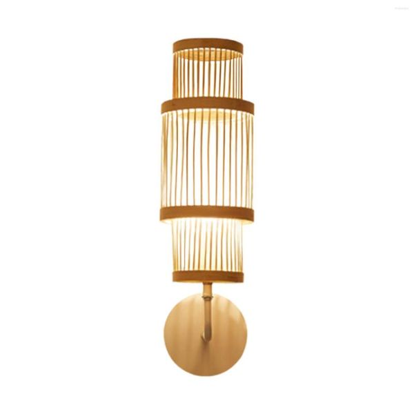 Настенный светильник, бамбуковый тканый светильник, светильник в стиле бохо, бра в китайском стиле для спальни, коридора