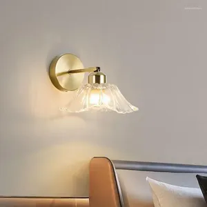 Wandlamp Badkamerspiegel Voorlicht Retro Japanse stijl Moderne Scandinavische nachtkastje Glazen verlichting