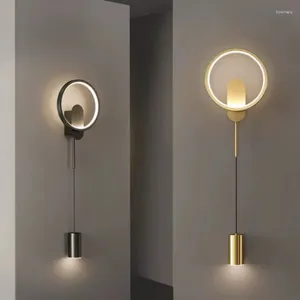 Wandlamp Slaapkamer Nachtkastje Woonkamer Gang Scandinavisch Modern Eenvoudig Licht Luxe Creatieve Achtergrondlampen