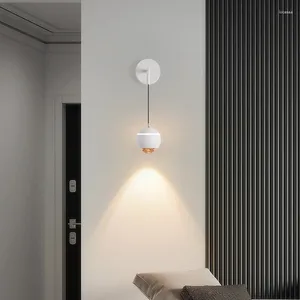 Lámpara de pared Dormitorio Mesita de noche Sala de estar Luz Super brillante Simple Escalera Foco TV Fondo