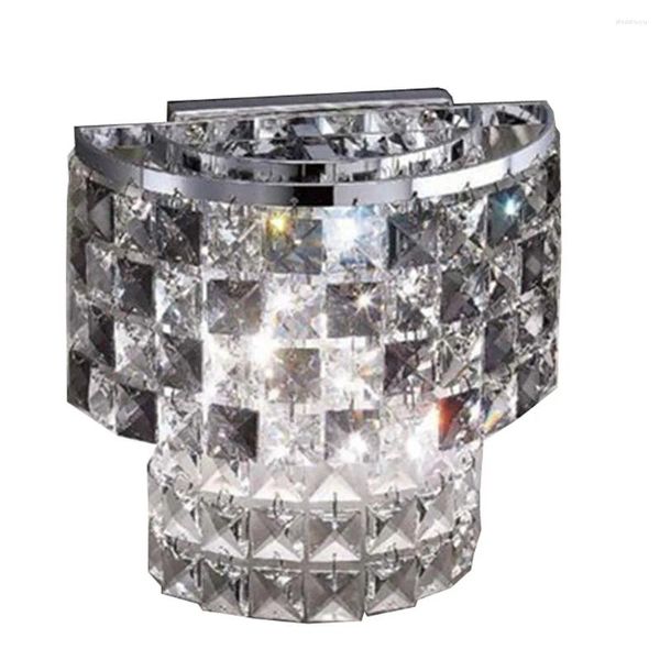 Lampe murale Light Light Modern Clear Crystal suspendus Office Corridor Corridor Corridor Polished Chrome Basing Balcony Lampes