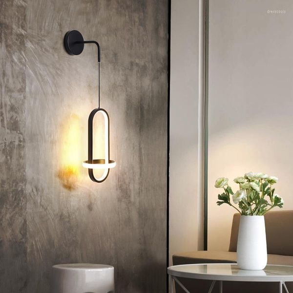 Applique murale de chevet, luminaire de luxe, style nordique moderne et minimaliste, Led, salon, balcon, allée, petit lustre