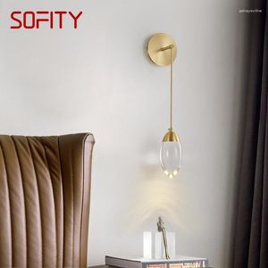 Wandlamp BERTH Modern Goud Messing Blaker LED Luxe Creatieve Koperen Nachtkastje Verlichting Voor Thuis Woonkamer Decor