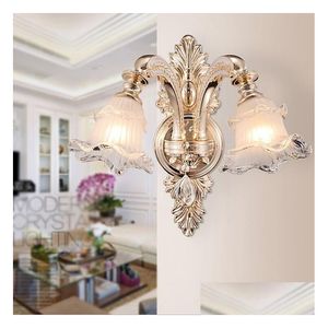 Wandlamp Naast Lampen Kristal Dubbele Kop Kaars Restaurant Gangpad Slaapkamer Binnen Moderne Verlichting Drop Delivery Huis Tuin El Supplies Dh4Zo