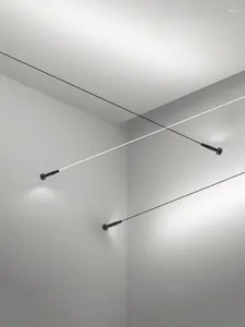 Wandlamp Zwart Wit Lineaire Skyline Linea Blaker LED-lichtbalk Villa Gangpad Diy Modern Voor Woonkamer Achtergrond Decor