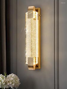 Lampe murale Bubble Crystal Lampes pour le salon Hall Hall Loft El Home Indoor Home Modern Luxury Decor Gold LED Pince Lighting