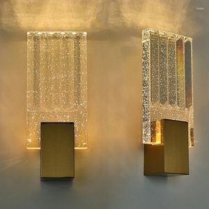 Wandlamp Bubble Kristallen Lampen Moderne LED-verlichting Goud Binnen Schansen Woonkamer TV Achtergrond Slaapkamer Gangpad Home Decor Glans