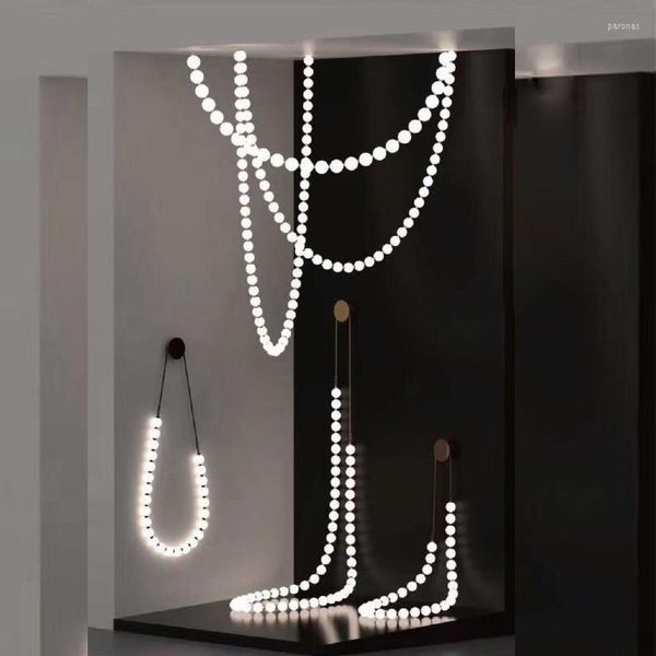 Lámpara de pared Build Our Home LED Fancy Necklace Light Sconce Decor Arandela Externa para Night Store Living Room