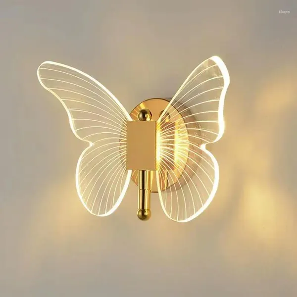Lampe murale papillon Light Light LED Porte de porte de chambre maison table de chambre à coucher décoration intérieure décoration intérieure pour