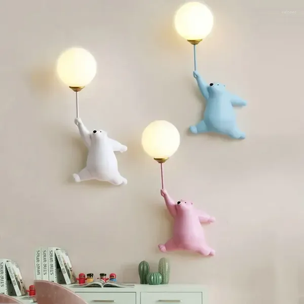 Ballon de dessin de dessin de la lampe murale pour enfants chambre enfant bébé chambre à coucher lumière avec une imprimerie 3D Moon Applexionne d'éclairage