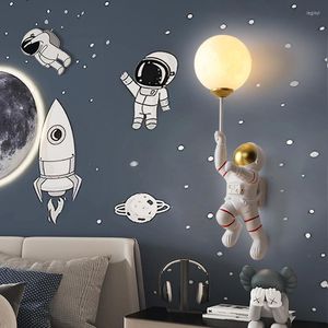 Wandleuchte Cartoon Schlafzimmer Modernes Harz Space Man LED-Licht für Wohnzimmer Dekor Kinder Kinder Wandleuchte