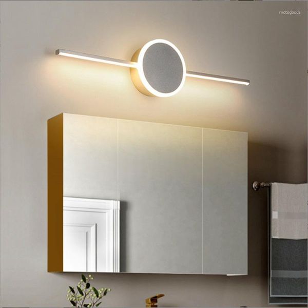 Lámpara de pared Lámparas Luces Moderno Minimalista Baño Inodoro LED Espejo Faro Gabinete Mural Interior Colgante