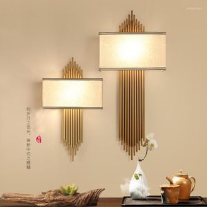 Applique murale chinoise E14 Led ampoule tuyau en métal salon décoration El allée lumières chambre applique montage en Surface