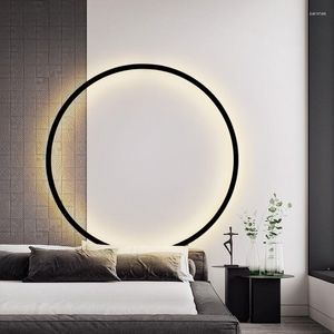 Lampe murale Cercle Sconce Light Decor décor de conception d'art simple moderne LED pour le salon des lumières du canapé décoration