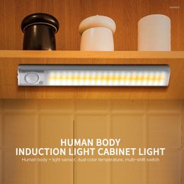 Wandlamp Kast Licht Energiebesparend Nachtkastje Draadloze Led Night 80/120led Sensor Voor Keuken Slaapkamer