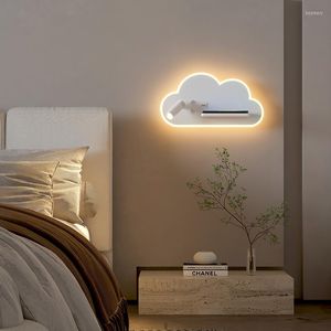 Muurlamp wolk moderne minimalistische slaapkamer bedmultifunctionele woonkamer bank achtergrond LED -lampen