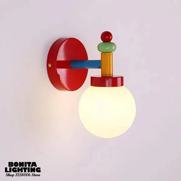 Lampe murale des blocs de construction colorés rétro